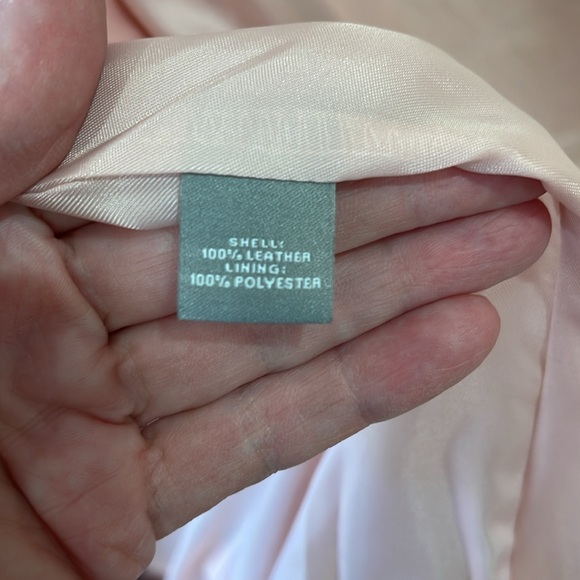 *Price Firm* Brand New Neiman Marcus Exclusive Pink Leather Moto Jacket Sz L - Picture 11 of 16